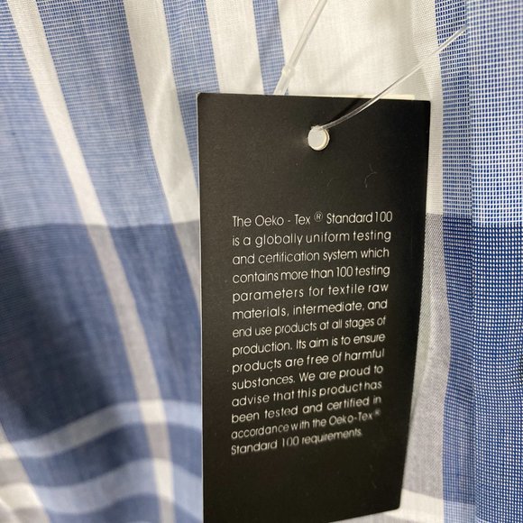 Kenneth Cole | Oeko-Tex Men's New Navy Long Sleeve Button Down Dress Shirt 32 33 - Picture 6 of 14